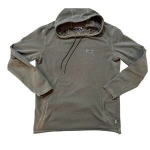 Magellan Outdoors Hoodie Mens M Gray Heavy Raw Hem Frayed‎ Sweatshirt Gorpcore